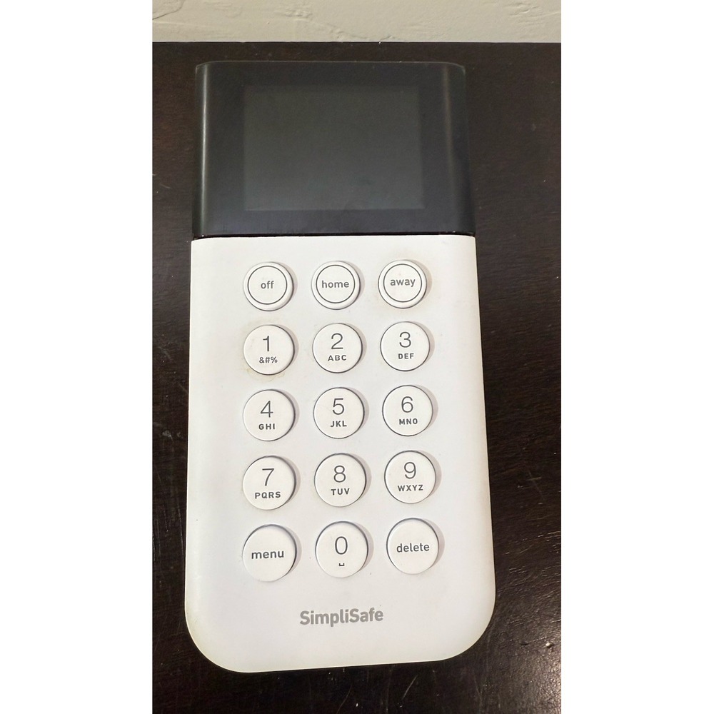SimpliSafe SSKP3 Home Security System Wireless Keypad Remote White GENUINE w1